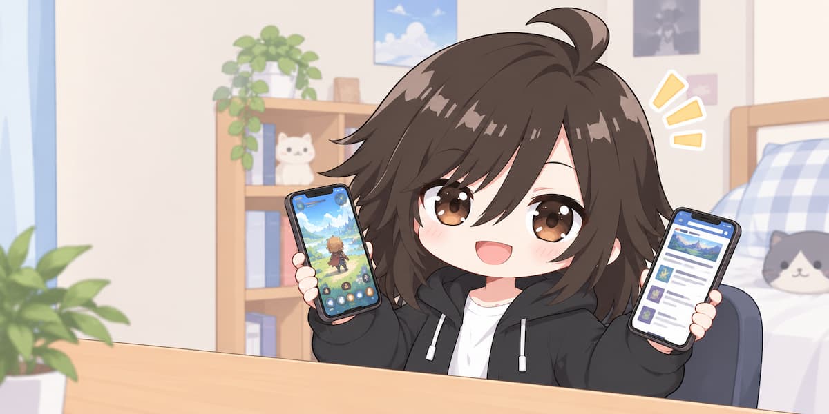 サブ端末を持っている画像